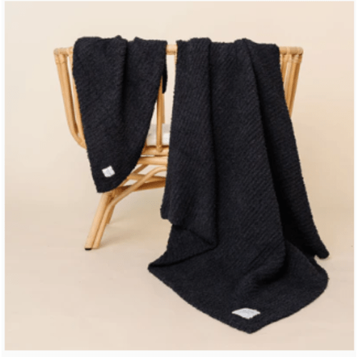 Chenille Blanket - Charcoal - Large
