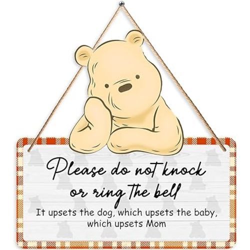 Winnie Baby Stuff-Girl Room Deor-the Pooh Nursery Decor-Winnie Wooden Bedroom Decor-the Pooh Wall Decor-Please Do Not Disturb Sign