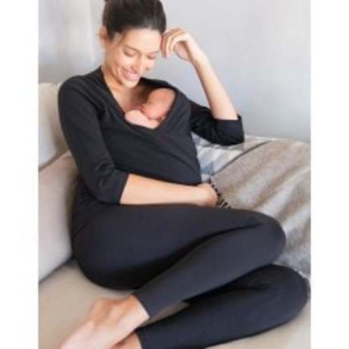 Winifrid | Black Cotton Skin to Skin Top