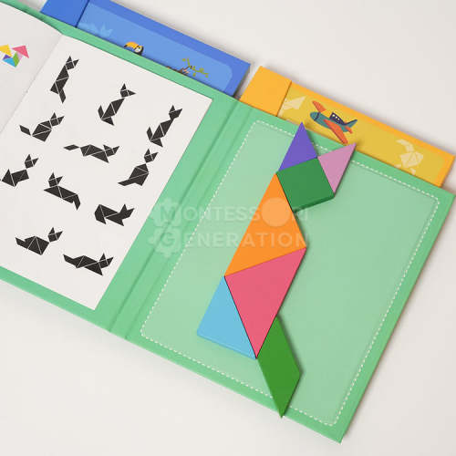 Magnetic Wooden Tangram Book