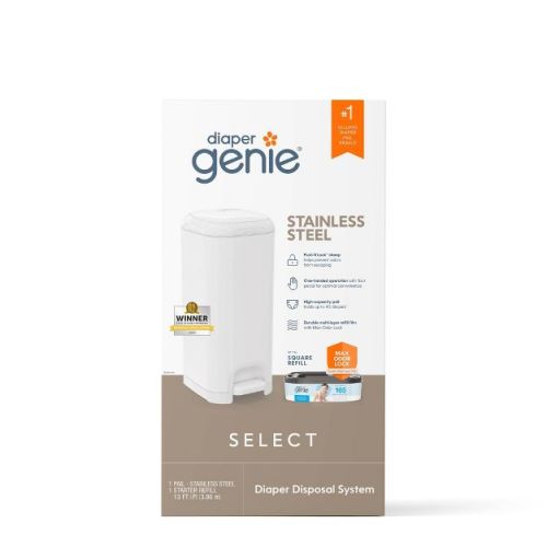 Diaper Genie Select Diaper Pail - White
