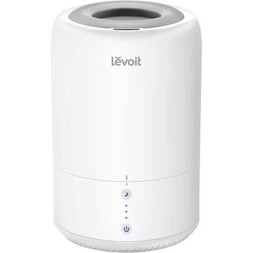 Levoit Humidifier for Bedroom, Top Fill Cool Mist Humidifiers for Plants, Baby, Air Humidifier with Intelligent Sleep Mode, Essential Oil Difusser, Filterless, BPA Free, Dual 100, White