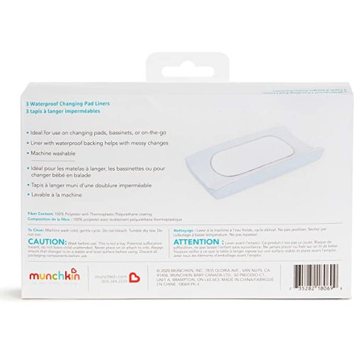 Munchkin® Waterproof Changing Pad Liners, 3 Count, (Pack of 1)