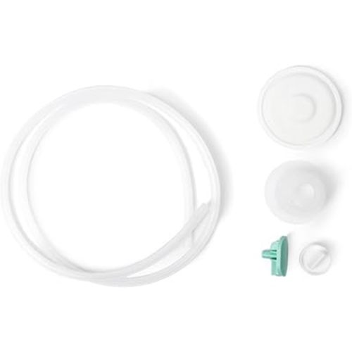 Motif Medical Breast Milk Collector Cups for Luna & Duo Breast Pump - Breast Pump Replacement Parts - Breast Pump Parts w/Silicone Tubing, Tubing Connector, Duckbill Valve, Diaphragm & Flange Inserts