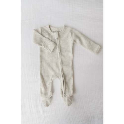 [NEWBORN LATTE COLOR] Organic Waffle Knit Footie – Bella Berry Designs