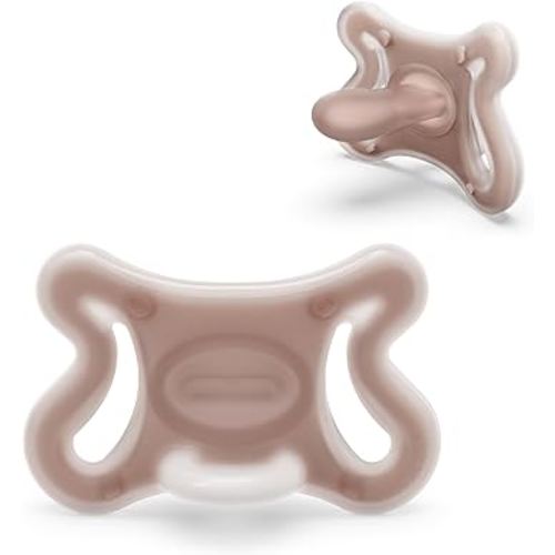 Suavinex Zero Zero Silicone Baby Pacifier w/SX Pro Physiological Pacifier Nipple (0-6M),Deep