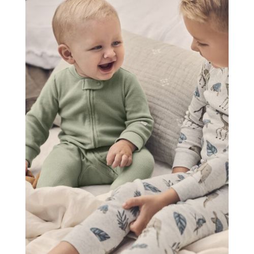 Baby Organic Cotton Rib Sleep & Play Pajamas - Little Planet | Carter's
