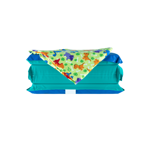KinderMat 2" Jr. Daydreamer and Full Nap Mat Washable Cover - Dino Friends Design- Regular, 47" x 22", Great for Daycare & Families