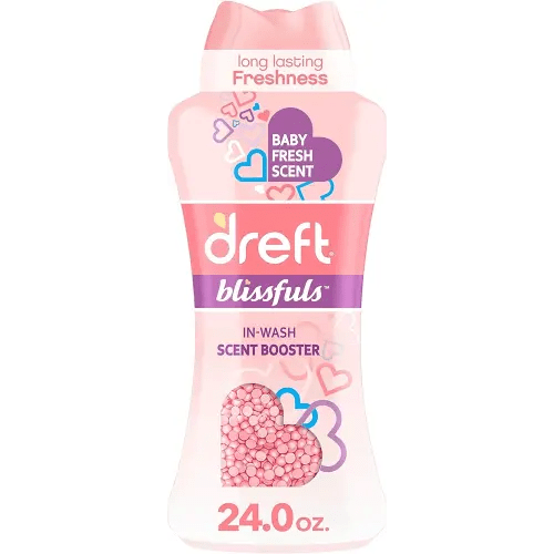 Dreft Blissfuls In-Wash Laundry Scent Booster Beads, Baby Fresh Scent, 24 oz, Baby Laundry, Laundry Scent Boosters, Scent Booster Beads