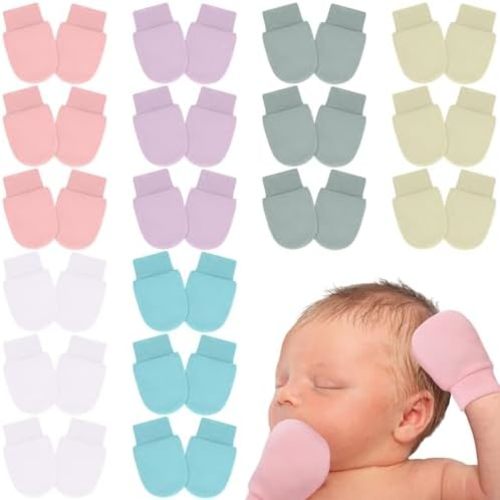 18 Pairs Baby Preemie Mittens Newborn Mittens No Scratch Cotton Premature Gloves for Nicu Boys Girls Gifts