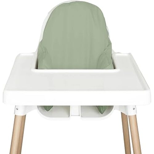 Highchair Cushion Cover for Inflatable Cushion, Compatible for IKEA Antilop Highchair, High Chair Accessories, Stain-Proof,Washable & Wipeable Cushion Cover (Cushion NOT Included(Sage)