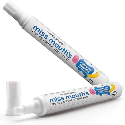 Miss Mouth's Messy Eater Stain Treater Pen - 2 Pack To Go Instant Stain Remover Pen - Newborn & Baby Essentials - On-The-Go & Travel Essentials