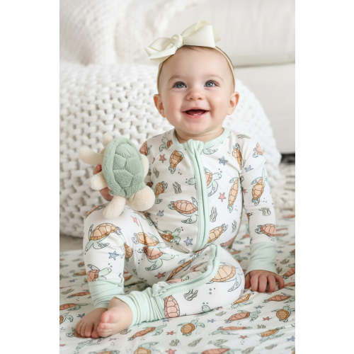 Convertible Zip Romper in Turtley Rad | Caden Lane