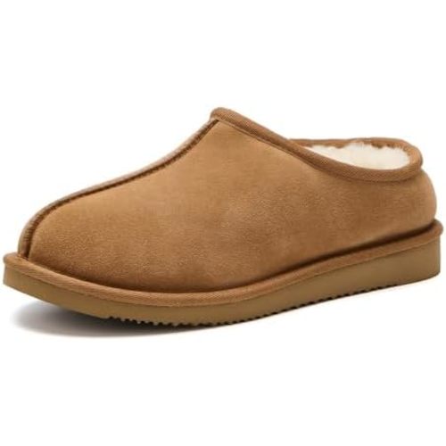 Mosey Mule Slippers For Women | Water Resistant Suede House Slippers | Fuzzy Slippers With Arch Support For Women |