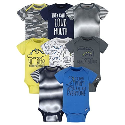 Onesies Brand baby-boys 8-pack Short Sleeve Mix & Match Bodysuits