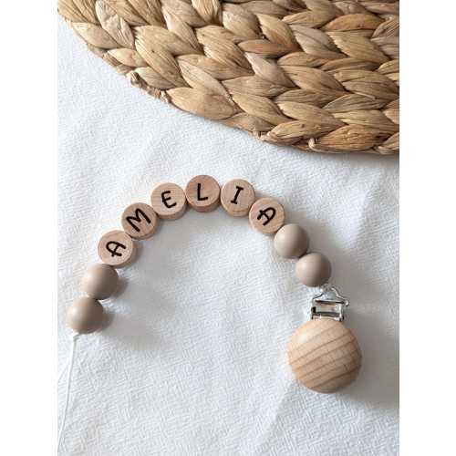 Personalized Pacifier Clip, Bead Paci Clip,Bead Binky Holder with Name, Girl Baby Shower Gift for Boy Home Coming Gift for Baby Sensory Item