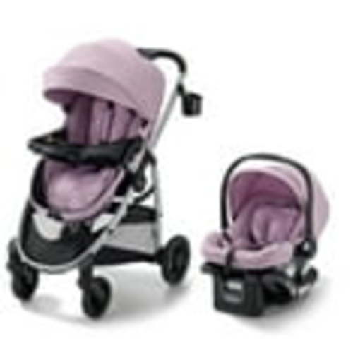 Graco Modes Pramette 3-in-1 Travel System, Toddler Stroller and Infant Car Seat, Lilac Mod, 1 Count