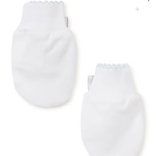 White/Blue Kissy Basics Mittens