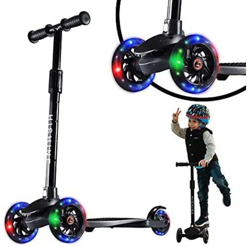 3 Wheel Scooter for Kids Ages 3-5. Black or Red