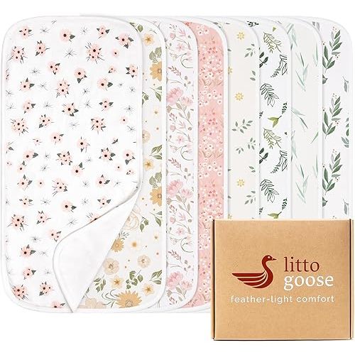 Premium 8-Pack Waterproof Baby Burp Cloths, Extra Large 13"X26" Soft Absorbent Burping Clothes for Newborns and Infants, Baby Shower Boys Girls