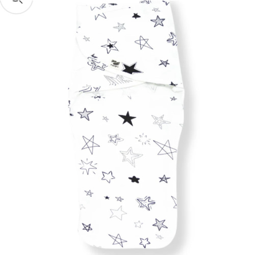 Norani Baby Snugababe Sleep Pod with Arm Inserts - Black and White Stars