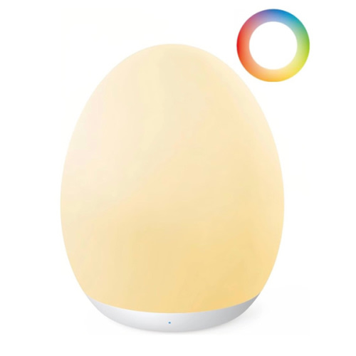 JolyWell Night Light for Kids, Baby Night Light with 7 Colors Changing Mode & Stepless Dimming, Nursery Night Light BPA Free,Rechargeable Egg Night Light for Breastfeeding 1h Timer & Touch Control
