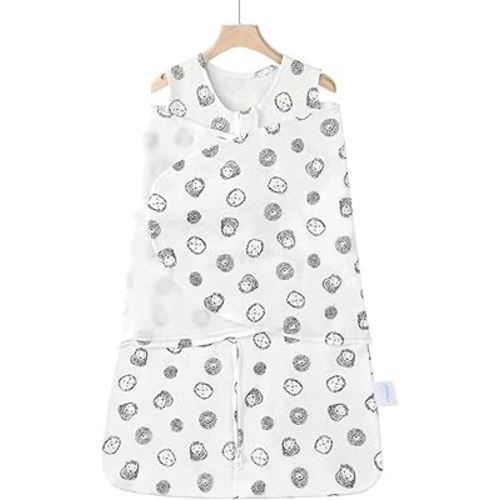 Swaddle-Blanket Baby Girl & Boy Swaddles Newborn Infant Transition 100% Cotton Wrap Blankets, 3-Way Adjustable Wearable Blanket, TOG 1.0 (Hedgehog, 3-6 Month)