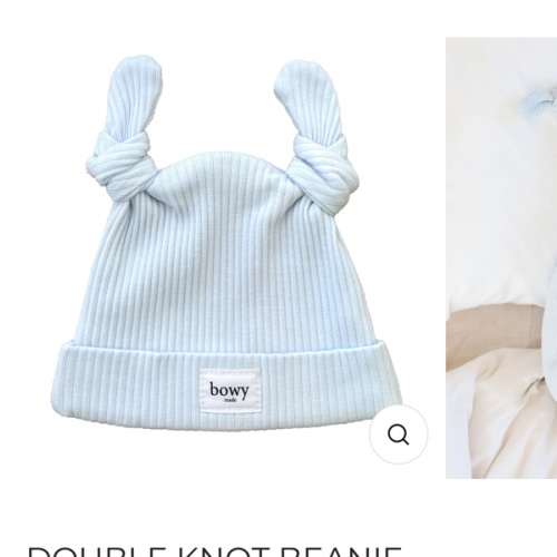 Double Knot Beanie - Powder Blue