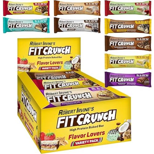 FITCRUNCH Snack Size Protein Bars: Variety Pack