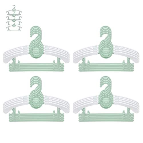 JSF Baby Hangers,20 Pack Baby Clothes Hangers for Closet Kids,Save Space Plastic Hangers Toddler Infant Nursery Child Small Children(Green)