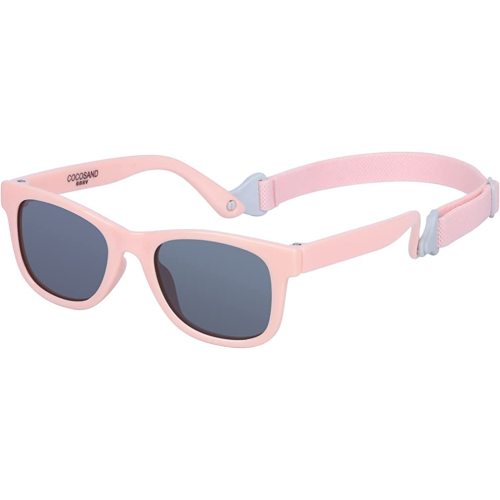 COCOSAND Baby Sunglasses with Strap Polarized Flexible Square UV400 for Infant Toddler Boys Girls Age 0-24 Months