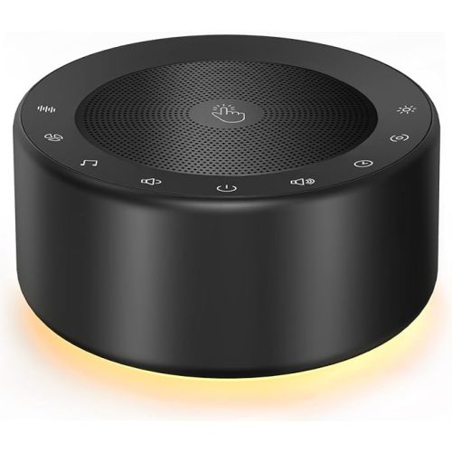 Nursery Lamp with Sound Machine, Mood Lighting, 7 Colors Night Light, 30 Soothing Sounds, White Noises for Baby, Adults. Timer, Plug in, Memory Function, Touch Control