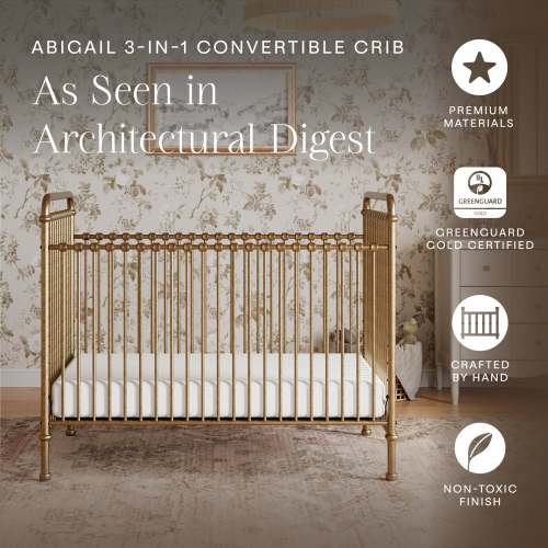 Abigail 3-in-1 Convertible Crib – Namesake | Color: Vintage Gold