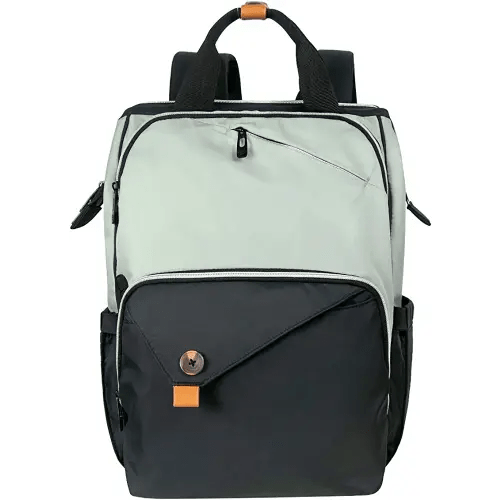 Hap Tim Diaper Bag Backpack,Large Capacity Travel Back Pack Maternity Baby Nappy Changing Bags, Double Compartments with Stroller Straps,Waterproof, Mint Green Black(US7340-GB)