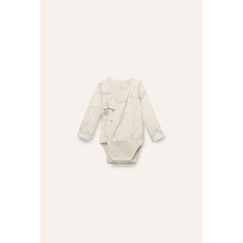Organic Pima Cotton Kimono Baby Onesie - Breeze – Manymoons