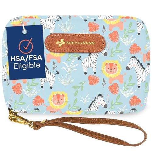 KeepGoing Travel First Aid Kit for Kids – 130 Pc. for Car, Home, Purse, Diaper Bag & Backpack with Latex-Free Bandages - Mini First Aid Kit Travel Size TSA-Approved