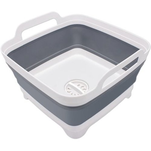 Collapsible Dish Basin, Innovative Kitchen Storage Tray For Vegetable Washing, Multiuse Foldable Sink Tub With Drain Plug, Portable And Durable For Outdoor Adventures