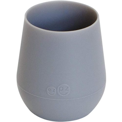 ez pz Tiny Cup (Gray) - 100% Silicone Training Cup for Infants - Designed by a Pediatric Feeding Specialist - 4 months+ - Baby-led Weaning Gear & Baby Gift