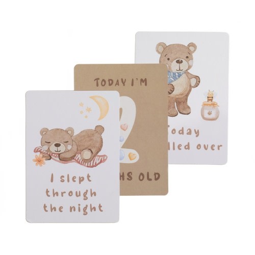 Living Textiles Milestone Cards Cuddly Bear