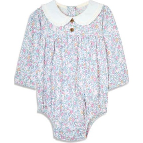 Ditsy Floral Peter Pan Collar Bodysuit & Head Wrap Set, 18-24M