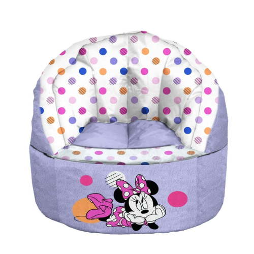 Disney Minnie Mouse Purple Polyester Bean Bag Chair - lightweight