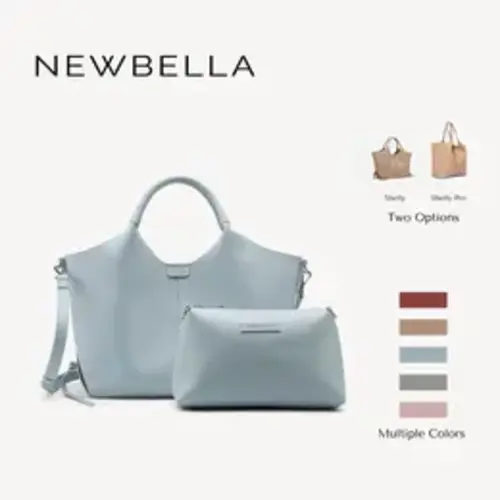 NEWBELLA Shelly Women's 2-Piece PU Leather Top-Handle Tote Bag - Spring New Arrival, Large-Capacity Minimalist Solid Color Waterproof Work Bag, Everyday Pu Tote Satchel, Handbag for Women, Solid Color Bag - TikTok Shop