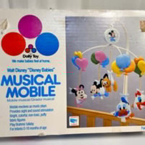 Vintage 1980’s Walt Disney Disney Babies Musical Mobile, Original Box