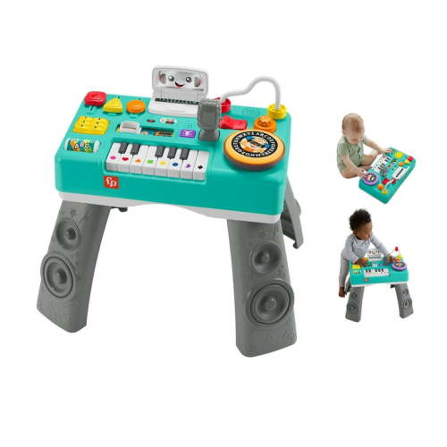 Fisher-Price Busy Musical Infant DJ Activity Table, Sound Play Center for Baby & Toddler Toys 6-36 months