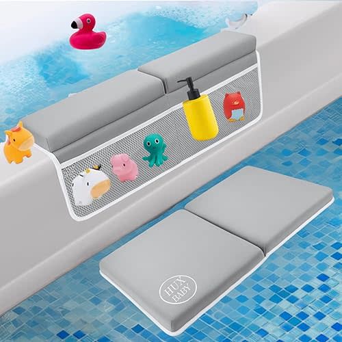 Baby Bath Kneeler and Elbow Rest Pad Set, Bath Kneeling Pad for Bathing Baby, Bath Knee Pad for Bathing Baby, Bathtub Kneeling Pad, Baby Bath Pad, Baby Bath Tub Cushion, Bath Time Kneeling Pad,