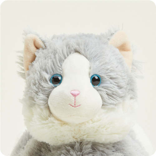 Laying Down Gray Cat Warmies | Microwavable Laying Down Gray Cat Warmies Stuffed Animal | Warmies USA