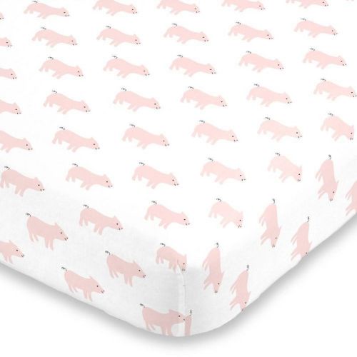 Nojo Pink Piggy Mini Crib Sheet
