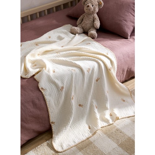Embroidered bunnies throw 90 x 140 cm Kids