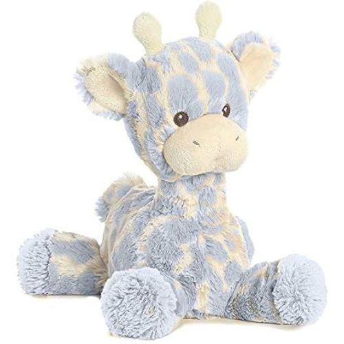 Ebba Loppy Giraffe Plush Stuffed Animal with Rattle for Baby (Blue)