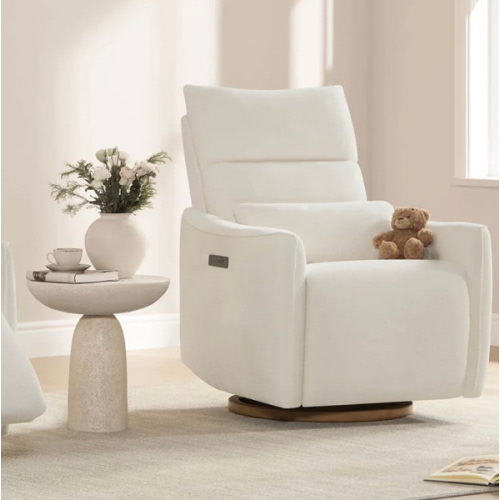Janice Power Swivel Nursery Glider Recliner with Power Headrest